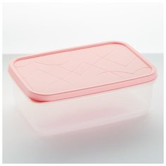 "GR1849КЛ Контейнер для продуктов VITAMINO прямоугольный 0,5 л клубничный лед (18)" Giaretti