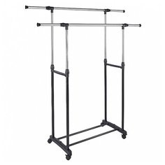 УЮТ-3002 Вешалка для одежды напольная раздвижная две перекладины 1450*430*1550мм (12) Уютомания