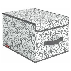 Короб стеллажный с крышкой, большой, 30*40*25 см, CLASSIC GREY Valiant