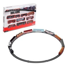 Железная дорога "Товарный поезд", с 9 вагонами, работает от батареек, свет 2612235 Сима ленд