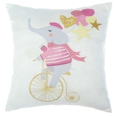 Подушка декоративная Крошка Я Слоник, 40х40 см, 100% хлопок, синтепон (3617371)