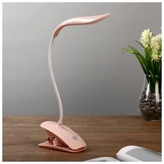 Лампа настольная Risalux сенсорная, на прищепке, "Джуниор", 3 режима, LED, 7 Вт, 12*5,5*41 см