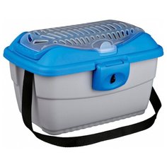 Переноска для грызунов TRIXIE Mini-Capri 39802 40х22х30 см светло-серый/синий