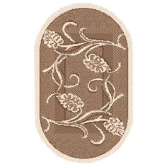 КОВЕР ЦИНОВКА "ЭКО" 0,5*0,8 М 7907/23 ОВАЛЬНЫЙ (1/10) "ЛЮБЕРЕЦКИЕ КОВРЫ"