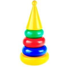 Пирамидка Строим вместе счастливое детство качалка Круг (конус)