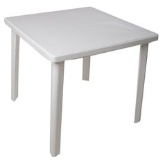 Стол обеденный садовый Стандарт Пластик квадратный, белый