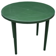 Стол обеденный садовый Стандарт Пластик круглый, зеленый