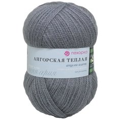 Пряжа Пехорка Ангорская тёплая 100гр. 480м (40% шерсть, 60% акрил) (174-Стальной), 5 мотков