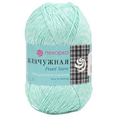 Пряжа Пехорка Жемчужная 100гр. 425м. (50% хлопок, 50% вискоза) (411-Мята), 5 мотков