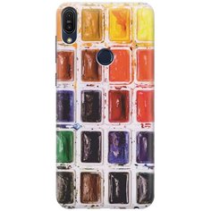 GOSSO Ультратонкий силиконовый чехол-накладка для Asus Zenfone Max Pro M1 (ZB602KL) с принтом "Палитра красок"