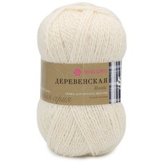 Пряжа Пехорка Деревенская (100%шерсть) (01-Белый)