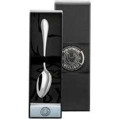 Ложка чайная посеребренная "Капелька" в футляре Кольчугинский мельхиор