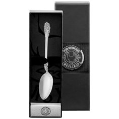 Ложка чайная Кольчугинский мельхиор"Праздничная" посеребренная с чернью