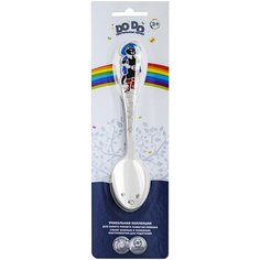 Ложка детская тактильная "Кот в сапогах" с эмалью в блистере Кольчугинский мельхиор