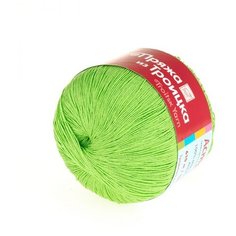 Пряжа из Троицка Астра 100гр. 610м. (100% мерс.хлопок) (3298 яркий салат), 10 мотков Троицкая камвольная фабрика