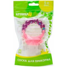 Ниблер для прикорма, с силиконовой сеточкой, ручка-погремушка, цвет фиолетовый 4313588