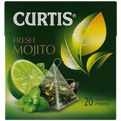Чай зеленый Curtis Fresh Mojito в пирамидках, 20 шт.