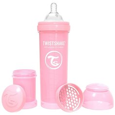 Антиколиковая бутылочка Twistshake для кормления, цвет: пастельный розовый (Pastel Pink), 330 мл