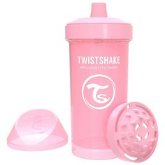 Поильник Twistshake "Kid Cup", цвет: пастельный розовый (Pastel Pink), 360 мл