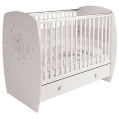Кроватка Polini French 710 Teddy (с ящиком) (классическая) белый