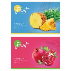 Альбом для рисования ArtSpace "Фрукты. Colorful fruits", 24 л., 7 шт./2 дизайна в упаковке