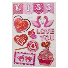 HMSV-5002B Наклейки 3D Сладкая парочка АЙРИС пресс