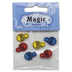 I1531-DW2 Декоративный элемент Погремушка, упак./6 шт. Magic Buttons
