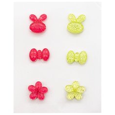 С3308-04 ФИГУРКИ самоклеящиеся Ассорти (зайчик, бантик, цветочек) Апплика