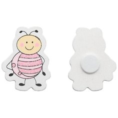 Декоративный стикер Пчелка 40 мм (розовый), 10шт АЙРИС пресс