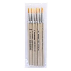 Кисть синтетика круглая лайнер №1, 10 шт АРТКОМ