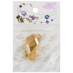 Подвески 6620/E 30.0мм цветные 1шт. Swarovski (Gold shadow)