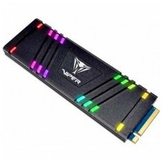 SSD M.2 Viper 512Gb VPR100 RGB Series (PCI-е 3.0 Х4, до 3300/2100MBs, 3Д ТСХ, ОЗУ 512 МБ, компании Phison, Е12, TBW 800Tb, 22 x 80 мм, подсветка цветов RGB, радиатор) Patriot Memory