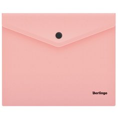 Папка-конверт на кнопке Berlingo "Instinct", А5+, 180мкм, фламинго, упаковка 10 шт.