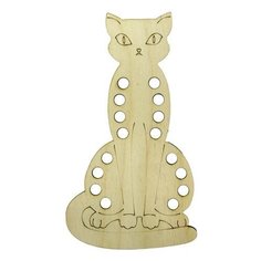 Деревянная заготовка Органайзер для мулине Кошка 12*21,5 см Астра Astra & Craft