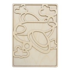 L-832 Деревянная заготовка объемная раскраска Самолетик 27*20 см Астра Astra & Craft