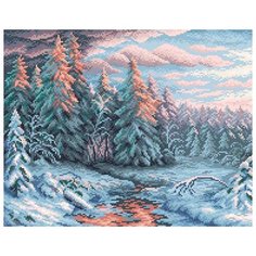 МС-004 Алмазная мозаика Зимний закат48*38см Brilliart М.П.Студия