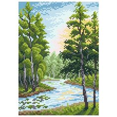 МС-022 Алмазная мозаика Летний пейзаж19*27см Brilliart М.П.Студия