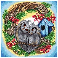 МС-039 Алмазная мозаика Совиная преданность38*38см Brilliart М.П.Студия