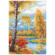 МС-010 Алмазная мозаика Осенний пейзаж19*27см Brilliart М.П.Студия