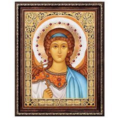 АЖ-1845 Картина стразами Икона Ангел Хранитель 30*40 см Алмазная живопись