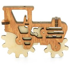 L-1449 Деревянная заготовка конструктор  Трактор  6,1*8,4*1,5см Астра Astra & Craft