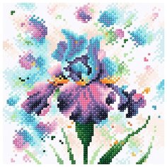 МС-037 Алмазная мозаика Буйный ирис20*20см Brilliart М.П.Студия