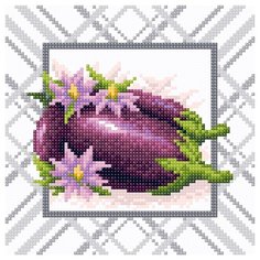 МС-032 Алмазная мозаика Яркий баклажан20*20см Brilliart М.П.Студия