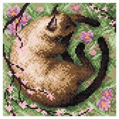 МС-042 Алмазная мозаика В тени сакуры20*20см Brilliart М.П.Студия