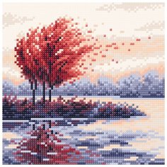 МС-055 Алмазная мозаика Красная осень20*20см Brilliart М.П.Студия