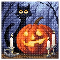 МС-048 Алмазная мозаика Веселый Хеллоуин20*20см Brilliart М.П.Студия