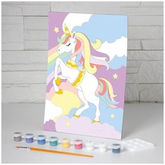 5053375 Картина по номерам Единорог 20*28,5 см