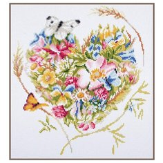 PN-0189503 Алмазная мозаика LanArte Сердце из цветов 43x43см