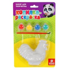 Роспись ПВХ фигурки-копилки «Петушок» + 4 цвета красок по 2 г, кисть Школа талантов