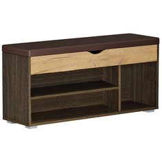 Лайт Тумба для обуви 08.58 (Венге, Дуб Золотой CRAFT, Вик ТР 340 к/з (Гранд Шоколад)*) Mobi